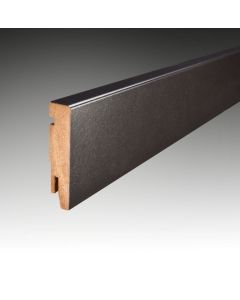 Vochtwerende folie Clip plint Recht Robuust 12x75mm Zwart - 0108040 