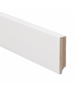 Vochtwerende MDF plint Modern 12x55mm wit Gegrond - 15977