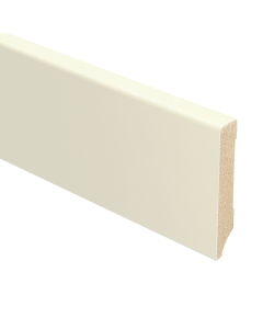 Vochtwerende MDF plint Modern Recht 12x70mm Gelakt Katoen - 15701