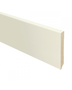Vochtwerende MDF plint Modern Recht 12x90mm Gelakt Katoen - 15702