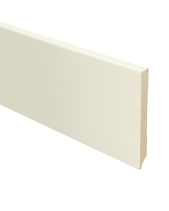 Vochtwerende MDF plint Modern Recht 12x120mm Gelakt Katoen - 15703