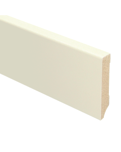 Vochtwerende MDF plint Modern Recht 15x90mm Gelakt Katoen - 15705