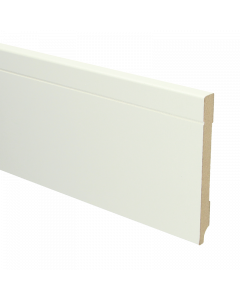 Vochtwerende MDF plint Tijdloos 12x120mm wit Gelakt RAL9010 - 16092