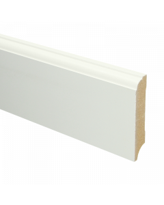 Vochtwerende MDF plint Eigentijds 12x70mm wit Gelakt RAL9010 - 16046 