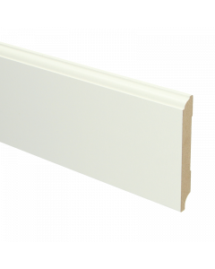 Vochtwerende MDF plint Eigentijds 12x90mm wit Gelakt RAL9010 - 16047 