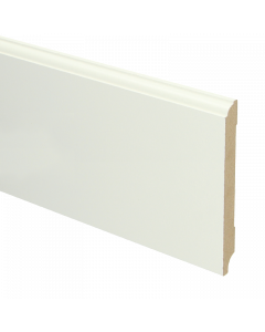 Vochtwerende MDF plint Eigentijds 12x120mm wit Gelakt RAL9010 - 16048