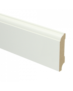 Vochtwerende MDF plint Eigentijds 15x70mm wit Gelakt RAL9010 - 16015