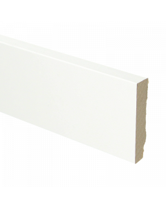 Vochtwerende MDF plint Modern Recht 15x70mm Wit Folie - 16754