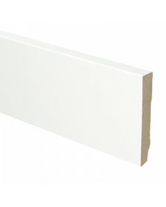 Vochtwerende MDF plint Modern Recht 15x90mm Wit Folie - 16253