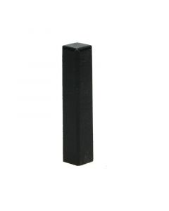Vochtwerende MDF hoek/eindstuk t.b.v. MDF plint 12x120mm Gelakt Gitzwart RAL9005 - 16176
