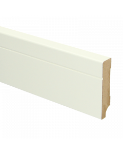 Vochtwerende MDF plint Tijdloos 15x70mm wit Gelakt RAL9010 - 16089