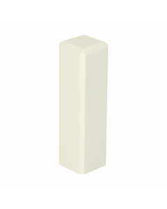 Vochtwerende MDF Buitenhoek Gelakt Wit RAL9010 t.b.v. MDF overzetplint 22x85mm - 16558