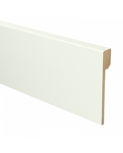Vochtwerende MDF overzetplint Modern 18x120mm Gelakt Verkeerswit RAL9016 - 16543