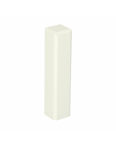 Vochtwerende MDF Buitenhoek Gelakt Verkeerswit RAL9016 t.b.v. MDF  overzetplint 18x90mm - 16548