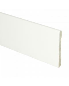 Vochtwerende MDF plint Modern Recht 6x70mm Verkeerswit Gelakt RAL9016 - 16565