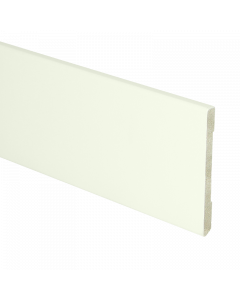 Vochtwerende MDF plint Modern 6x70mm Wit Gelakt RAL9010 - 16562