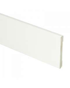 Vochtwerende MDF plint Modern 6x55mm Gelakt Verkeerswit RAL9016 - 16564