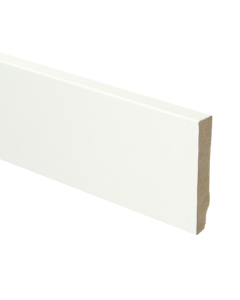 Vochtwerende MDF plint Modern Recht 12x70mm Wit Folie - 16750