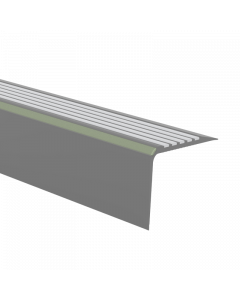 Trapkantprofiel Kunststof Donkergrijs 40x40mm 250cm - 20708