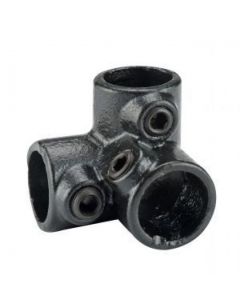 Staal Gepoedercoat Steigerbuis Zwart Koppelstuk Hoek 3 Buizen Ø42mm - 3400503
