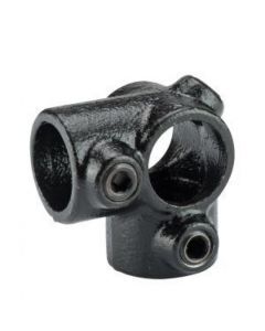 Staal Gepoedercoat Steigerbuis Zwart Koppelstuk Hoek/Kruis Ø42mm - 3400504