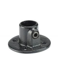 Staal Gepoedercoat Steigerbuis Zwart Voetplaat Rond  Ø28mm - 3400311