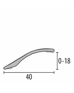 Overgangsprofiel zelfklevend 0-18mm zwart 300cm - 50365
