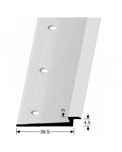 Afsluitprofiel t.b.v. 4,5 mm PVC RVS geborsteld - 51780