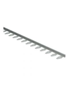 In-egaliseer eindprofiel buigbaar tot 6mm PVC schroef Zilver 250cm - 65398