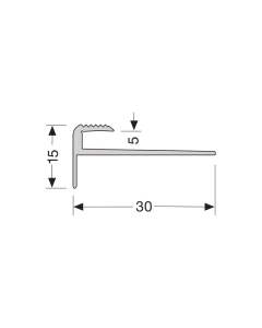 Trapneusprofiel Küberit 807 5 mm F4 zilver - 65800