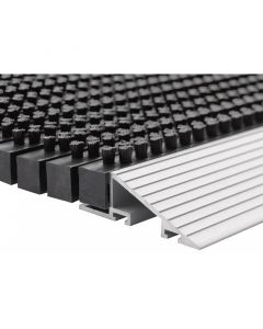 Buitenmat de Luxe Antraciet met Aluminium strip 50x80cm - 94398
