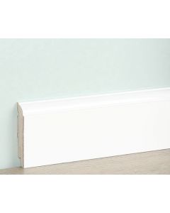 Vochtwerende folie Clip plint Kraal De Luxe 18x75mm Hoogglans Wit - 0108103