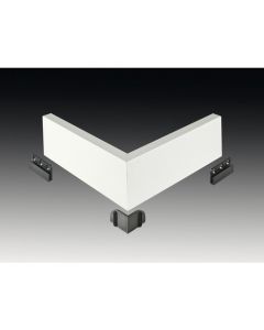 Vochtwerende folie Prefab buitenhoek Clip Recht Robuust 15x65mm Wit - 0109403