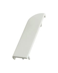Kunststof eindstuk links + rechts Halfrond Softline 18x120mm Wit - 0108355