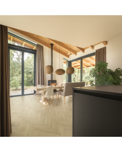 Hebeta Montinique Rigid Click PVC Charente Visgraat XL Naturel licht bruin Incl. vaste ondervloer 57747