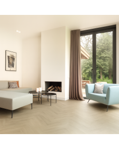 Hebeta Montinique Rigid Click PVC Chamonix Visgraat XL Eiken naturel Incl. vaste ondervloer 57804