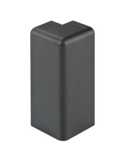 Kunststof buitenhoek (2 stuks) Recht Robuust 15x65mm Zwart - 0108678 *MEDIO OKTOBER LEVERBAAR*