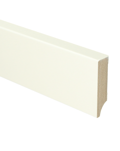 Vochtwerende MDF plint Modern 18x70mm wit Gelakt RAL9010 - 16040