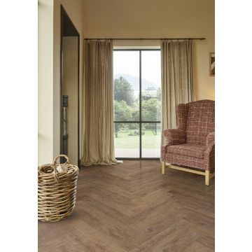 COREtec The Naturals VG856 Bark WPC Rigid Core Click Visgraat PVC met 10dB vaste ondervloer - Incl. GRATIS plinten*