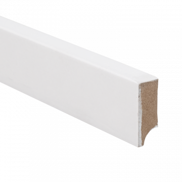 Vochtwerende MDF plint Modern Recht 15x40mm wit Gegrond - 15978