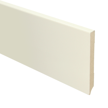 Vochtwerende MDF plint Modern Recht 12x120mm Gelakt Katoen - 15703