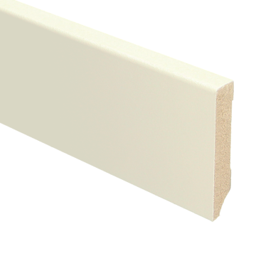 Vochtwerende MDF plint Modern Recht 15x90mm Gelakt Katoen - 15705