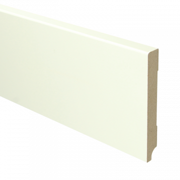 Vochtwerende MDF plint Modern 15x120mm wit Gelakt RAL9010 - 16033/M0108412 