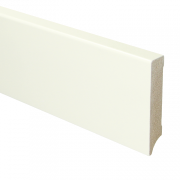 Vochtwerende MDF plint Modern 18x90mm wit Gelakt RAL9010 - 16041