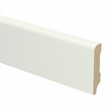 Vochtwerende MDF plint Koloniaal 12x60mm wit Gelakt RAL9010 - 16011 