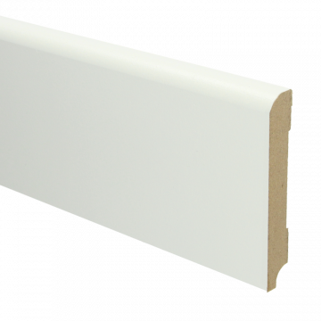 Vochtwerende MDF plint Koloniaal 18x76mm wit Gelakt RAL9010 - 16012