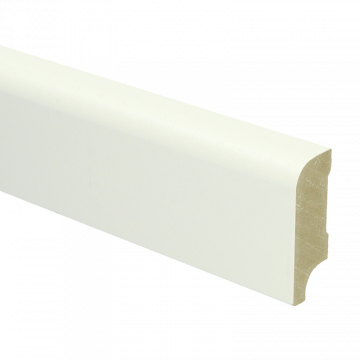 Vochtwerende MDF plint Koloniaal 22x58mm wit Gelakt RAL9010 - 16013