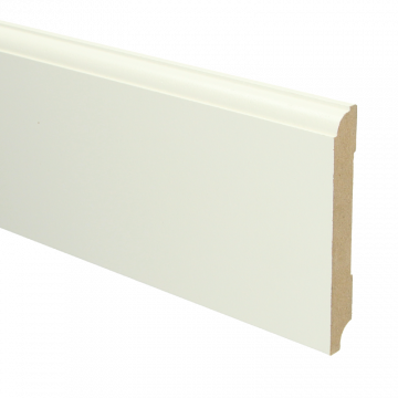 Vochtwerende MDF plint Eigentijds 15x120mm wit Gelakt RAL9010 - 16018