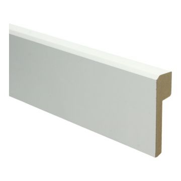 Vochtwerende MDF overzetplint Klassiek 22x85mm wit Gelakt RAL9010 - 16023