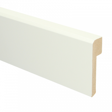 Vochtwerende MDF overzetplint Klassiek 22x85mm wit Gelakt RAL9010 - 16023